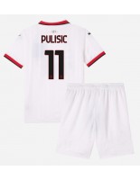 AC Milan Christian Pulisic #11 Venkovní dres pro děti 2024-25 Krátký Rukáv (+ trenýrky)